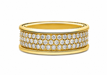 1.90 TCW Lab Grown Diamond Studded in 10K, 14K & 18K Gold Wedding Bands | R03152