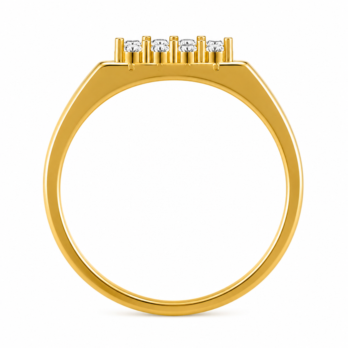 1.00 CTW Lab Grown Diamond Studded in 10K, 14K & 18K Gold Men’s Rings | R03165