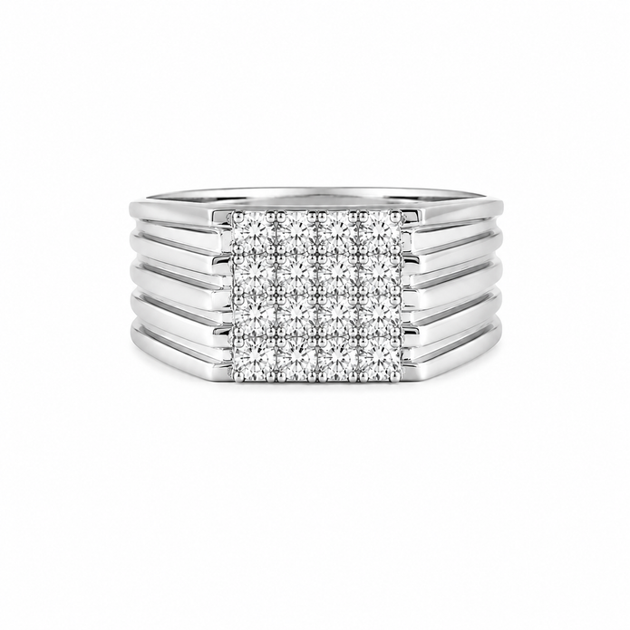1.00 CTW Lab Grown Diamond Studded in 10K, 14K & 18K Gold Men’s Rings | R03165