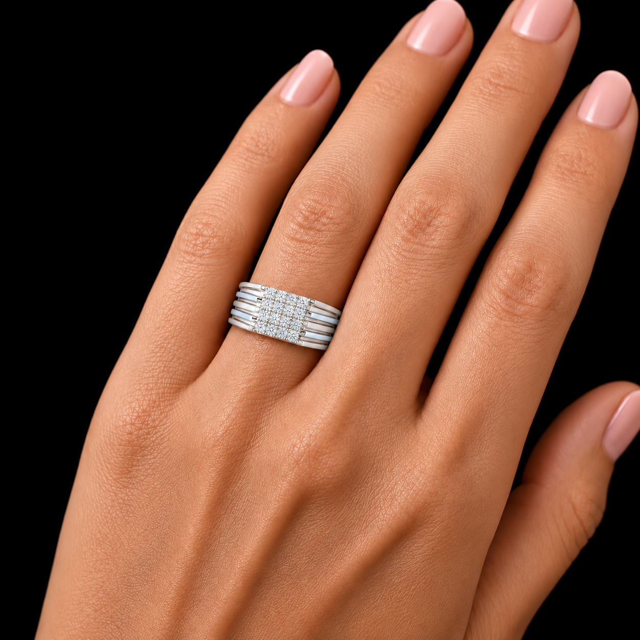 1.00 CTW Lab Grown Diamond Studded in 10K, 14K & 18K Gold Men’s Rings | R03165