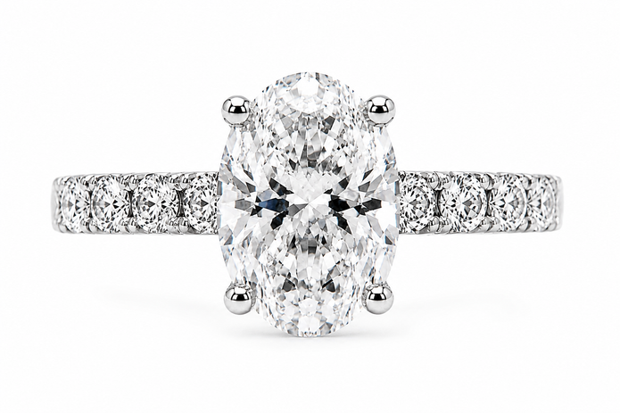 R03166 - 1.55 CTW Diamond Studded Gold Engagement Rings