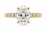 R03166 - 1.55 CTW Diamond Studded Gold Engagement Rings