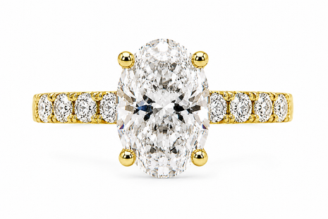 R03166 - 1.55 CTW Diamond Studded Gold Engagement Rings