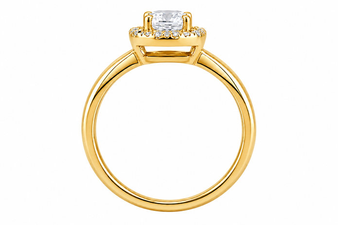 R03175 - 0.60 TCW Diamond Studded Gold Engagement Rings
