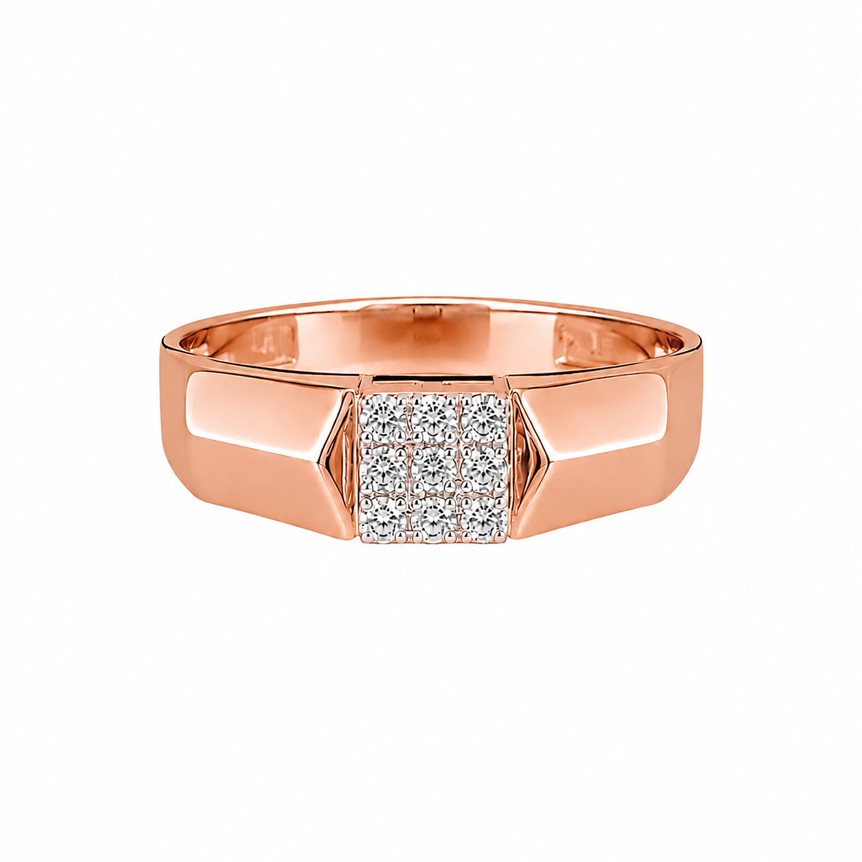0.45 TCW Lab Grown Diamond Studded in 10K, 14K & 18K Gold Men’s Rings | R03178
