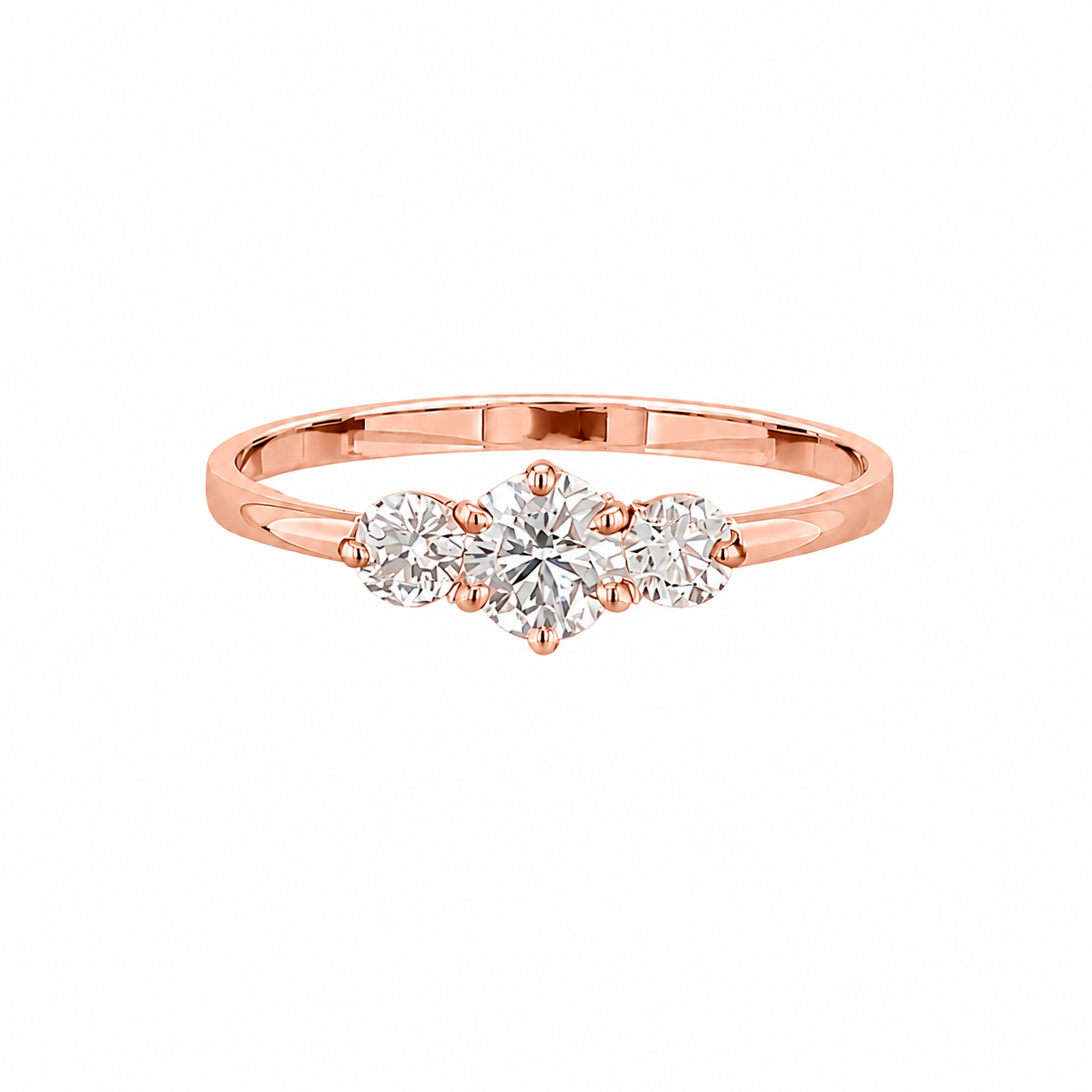 R04019 - 0.40 TCW Diamond Studded Gold Daily Were Rings