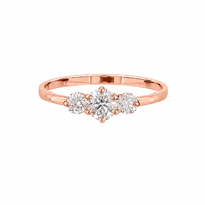 R04019 - 0.40 TCW Diamond Studded Gold Daily Were Rings