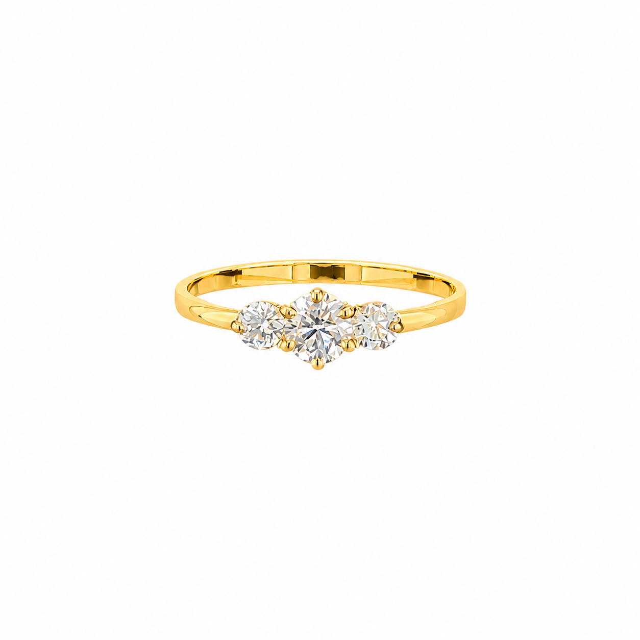 R04019 - 0.40 TCW Diamond Studded Gold Daily Were Rings