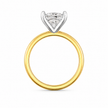 R04045 - 1.55 TCW Diamond Studded Gold Solitaire Ring