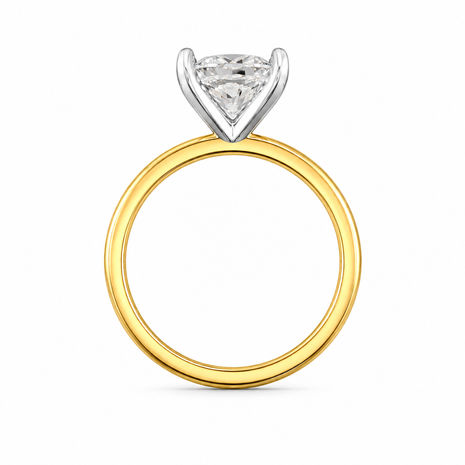 R04045 - 1.55 TCW Diamond Studded Gold Solitaire Ring