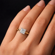 R04045 - 1.55 TCW Diamond Studded Gold Solitaire Ring
