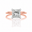 R04045 - 1.55 TCW Diamond Studded Gold Solitaire Ring