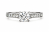 R04046 - 1.60 CTW Diamond Studded Gold Engagement Rings