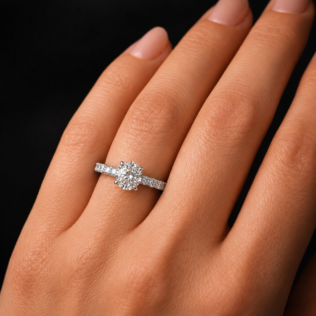 R04046 - 1.60 CTW Diamond Studded Gold Engagement Rings