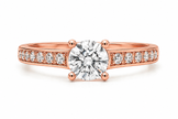 R04046 - 1.60 CTW Diamond Studded Gold Engagement Rings