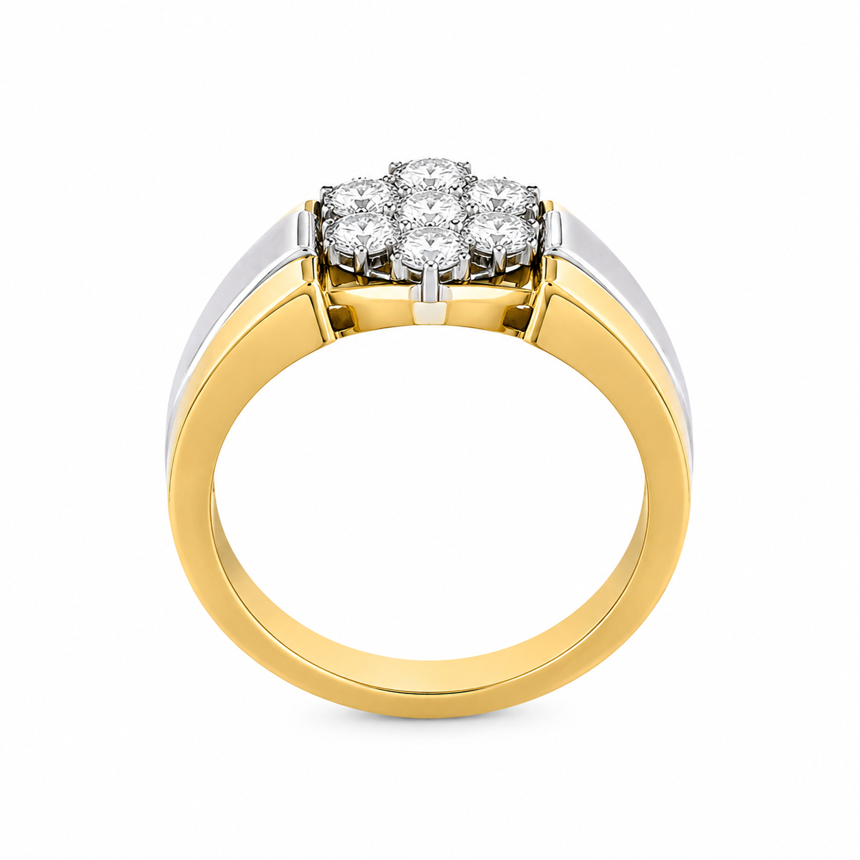 0.40 CTW Lab Grown Diamond Studded in 10K, 14K & 18K Gold Men’s Rings | R04048