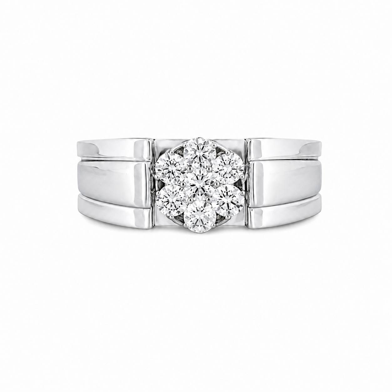 0.40 CTW Lab Grown Diamond Studded in 10K, 14K & 18K Gold Men’s Rings | R04048