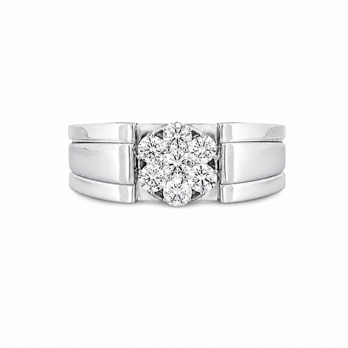 0.40 CTW Lab Grown Diamond Studded in 10K, 14K & 18K Gold Men’s Rings | R04048