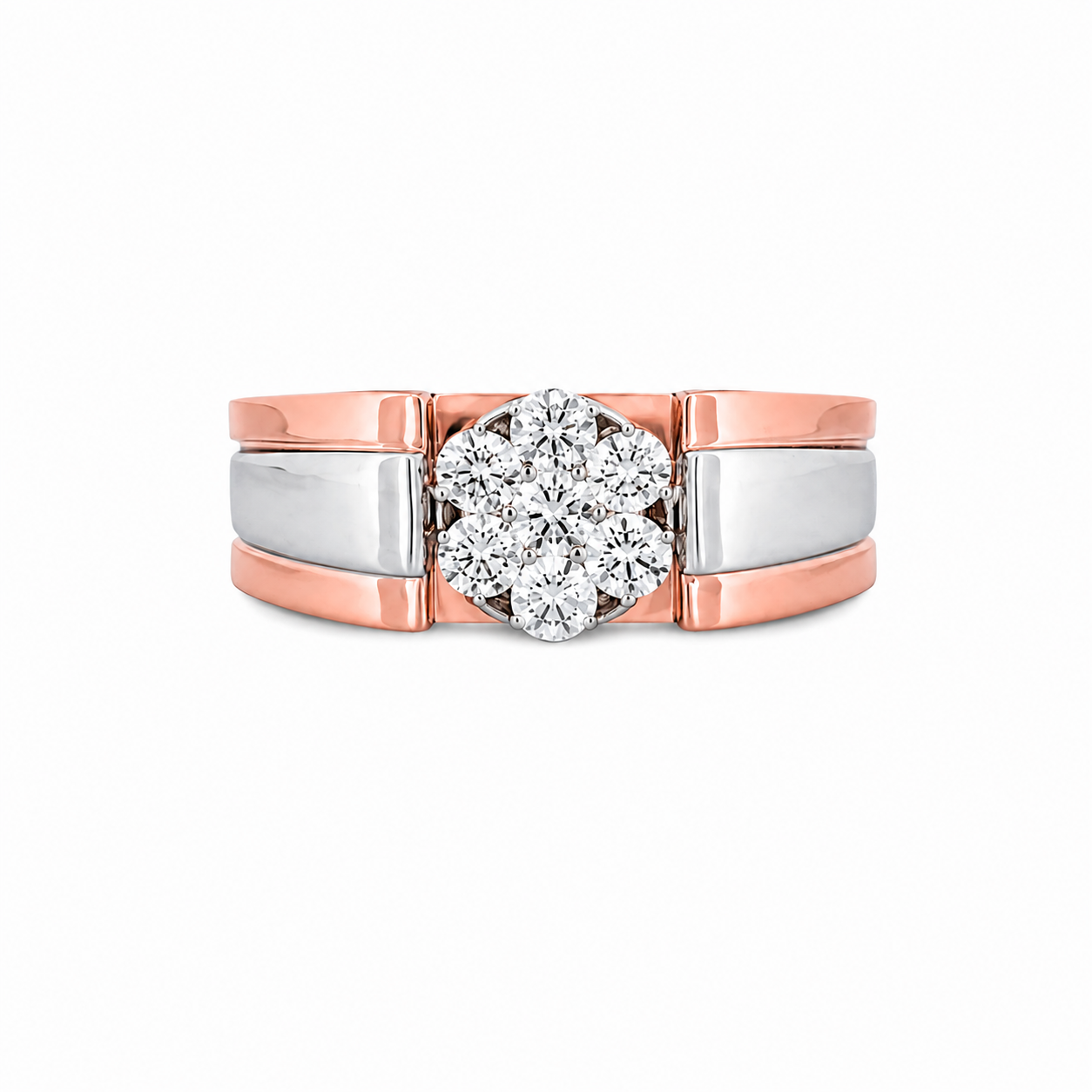 0.40 CTW Lab Grown Diamond Studded in 10K, 14K & 18K Gold Men’s Rings | R04048