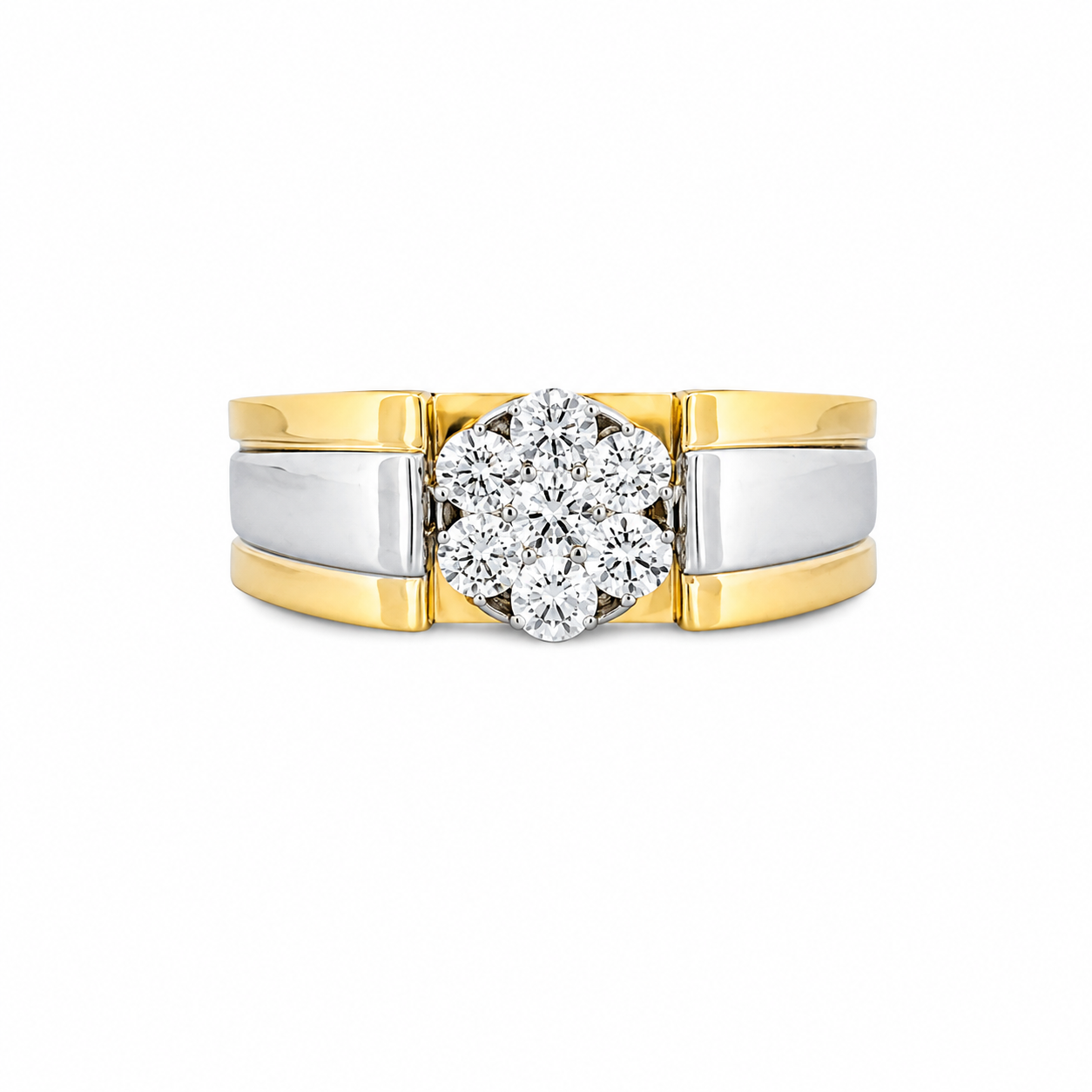 0.40 CTW Lab Grown Diamond Studded in 10K, 14K & 18K Gold Men’s Rings | R04048