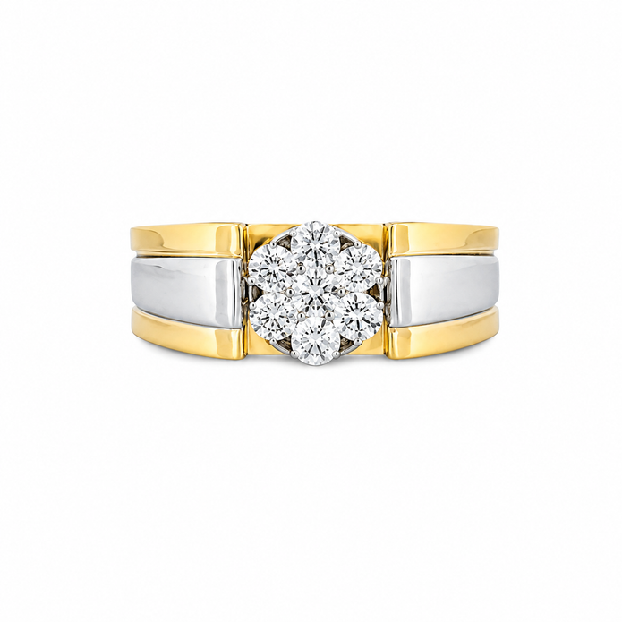 0.40 CTW Lab Grown Diamond Studded in 10K, 14K & 18K Gold Men’s Rings | R04048