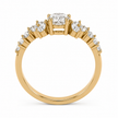 R04070 - 0.45 CTW Diamond Studded Gold Engagement Rings
