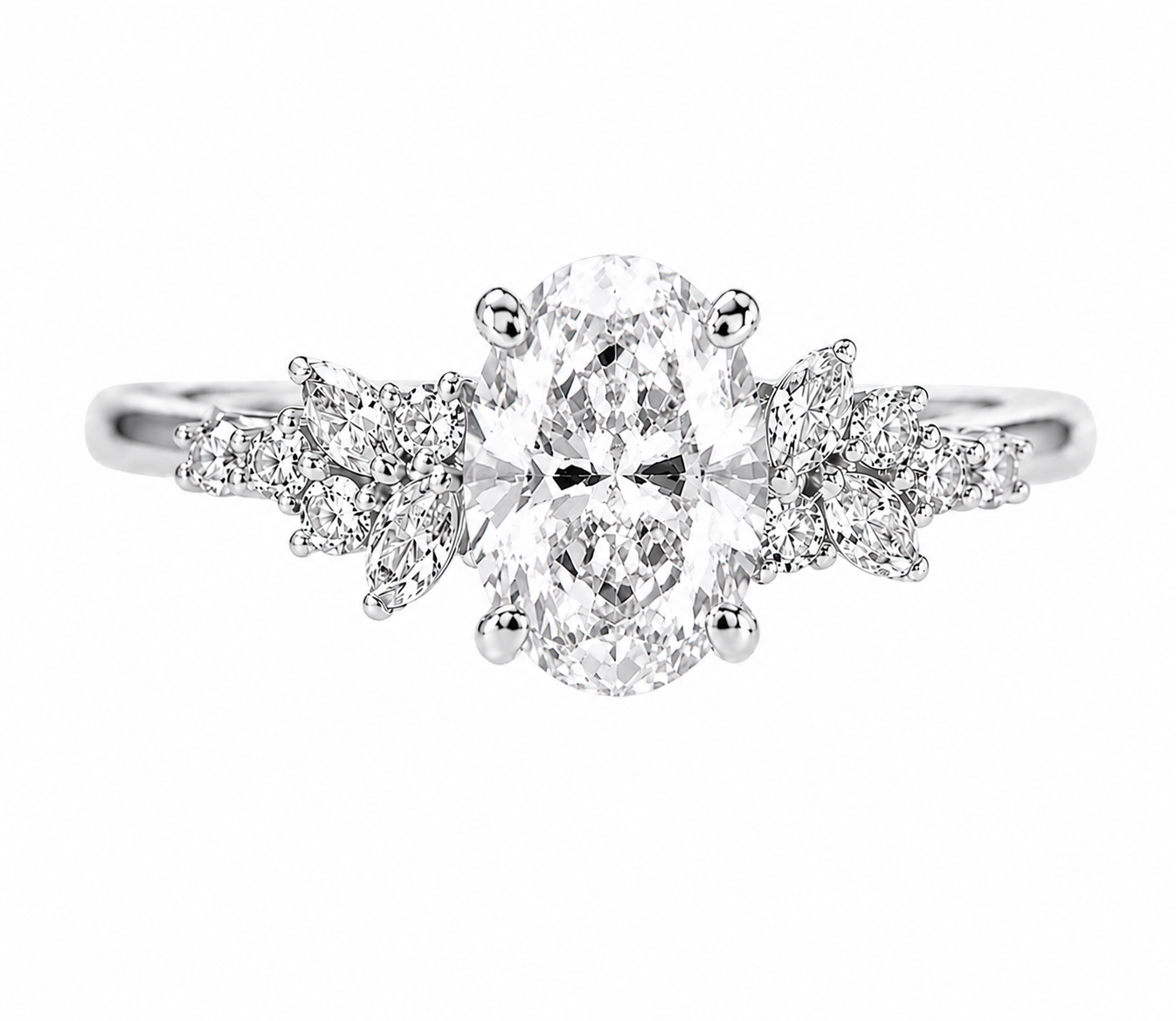R04070 - 0.45 CTW Diamond Studded Gold Engagement Rings