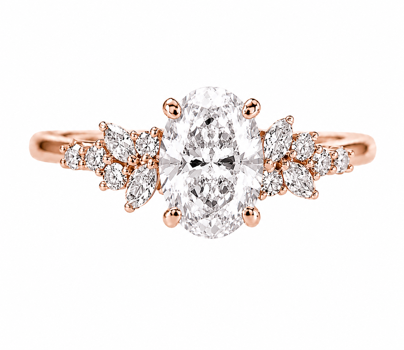 R04070 - 0.45 CTW Diamond Studded Gold Engagement Rings