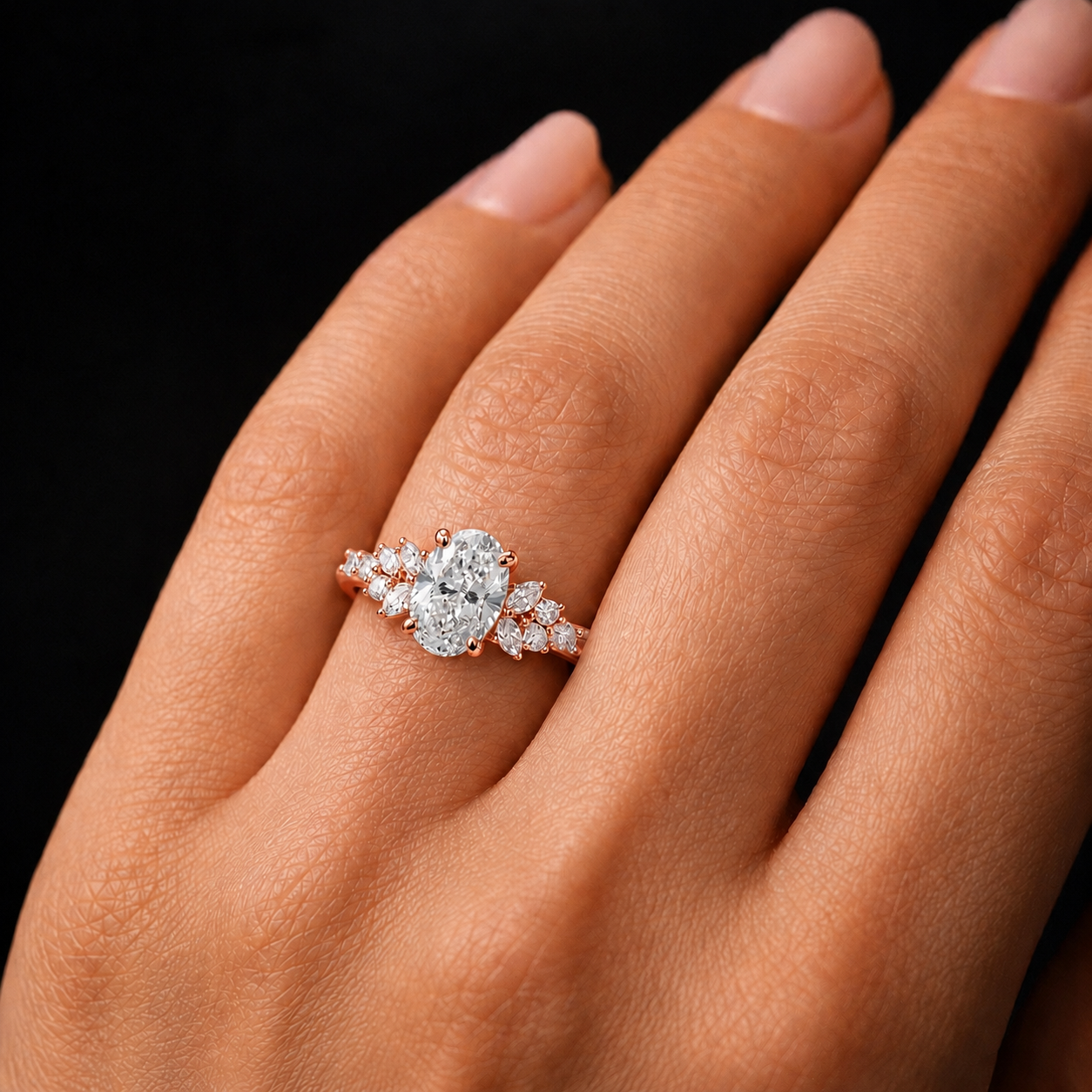 R04070 - 0.45 CTW Diamond Studded Gold Engagement Rings