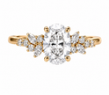 R04070 - 0.45 CTW Diamond Studded Gold Engagement Rings