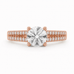 R04074 - 1.35 TCW Diamond Studded Gold Engagement Rings