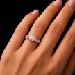 R04074 - 1.35 TCW Diamond Studded Gold Engagement Rings