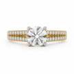 R04074 - 1.35 TCW Diamond Studded Gold Engagement Rings